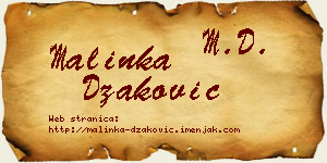 Malinka Džaković vizit kartica